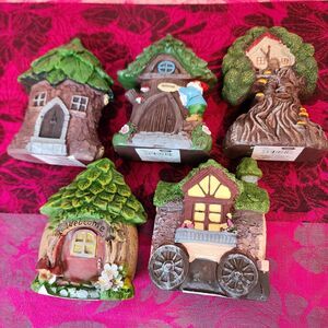 Fairy Garden Tree House Set Of 5. NWT.